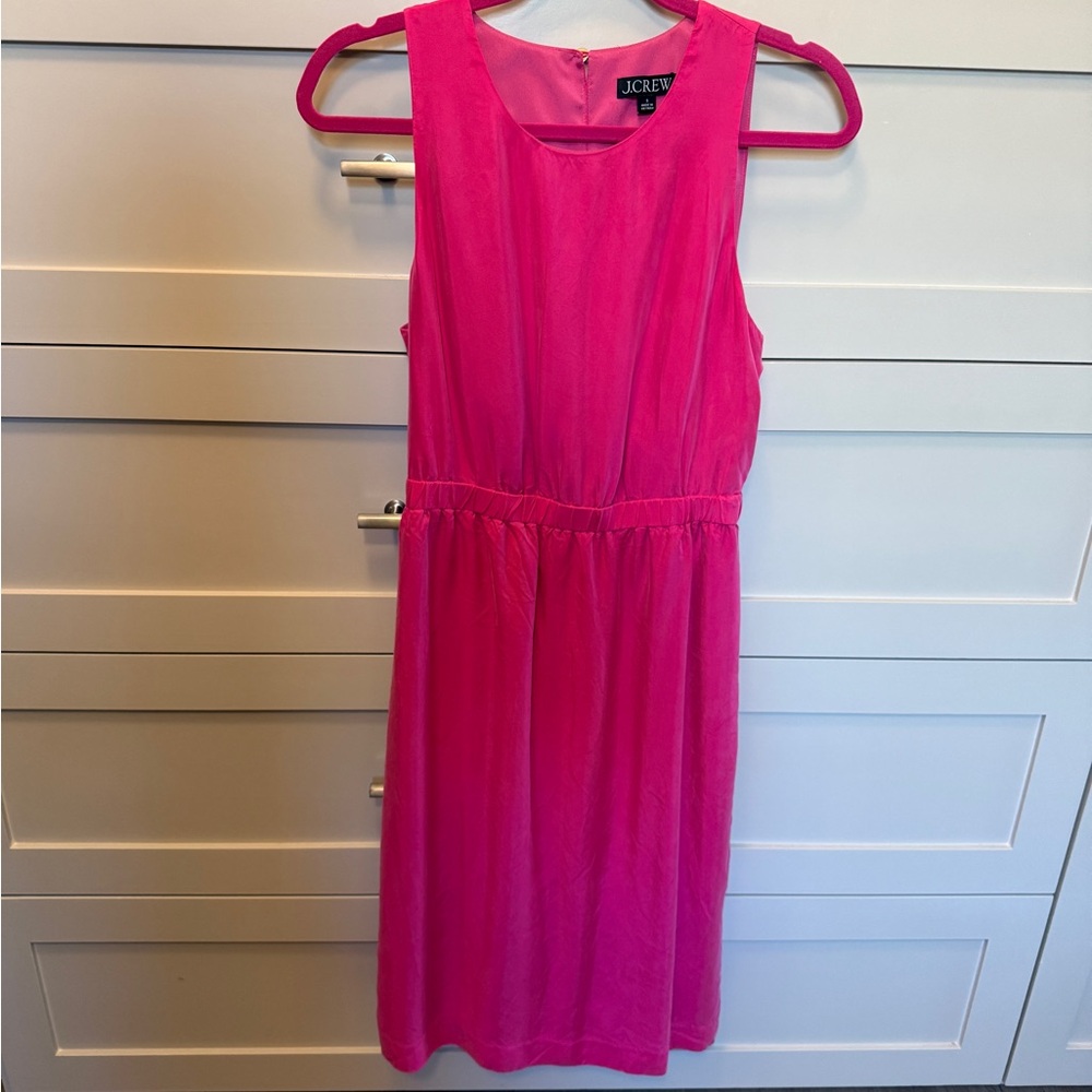 J. Crew Bright Pink Sleeveless Dress